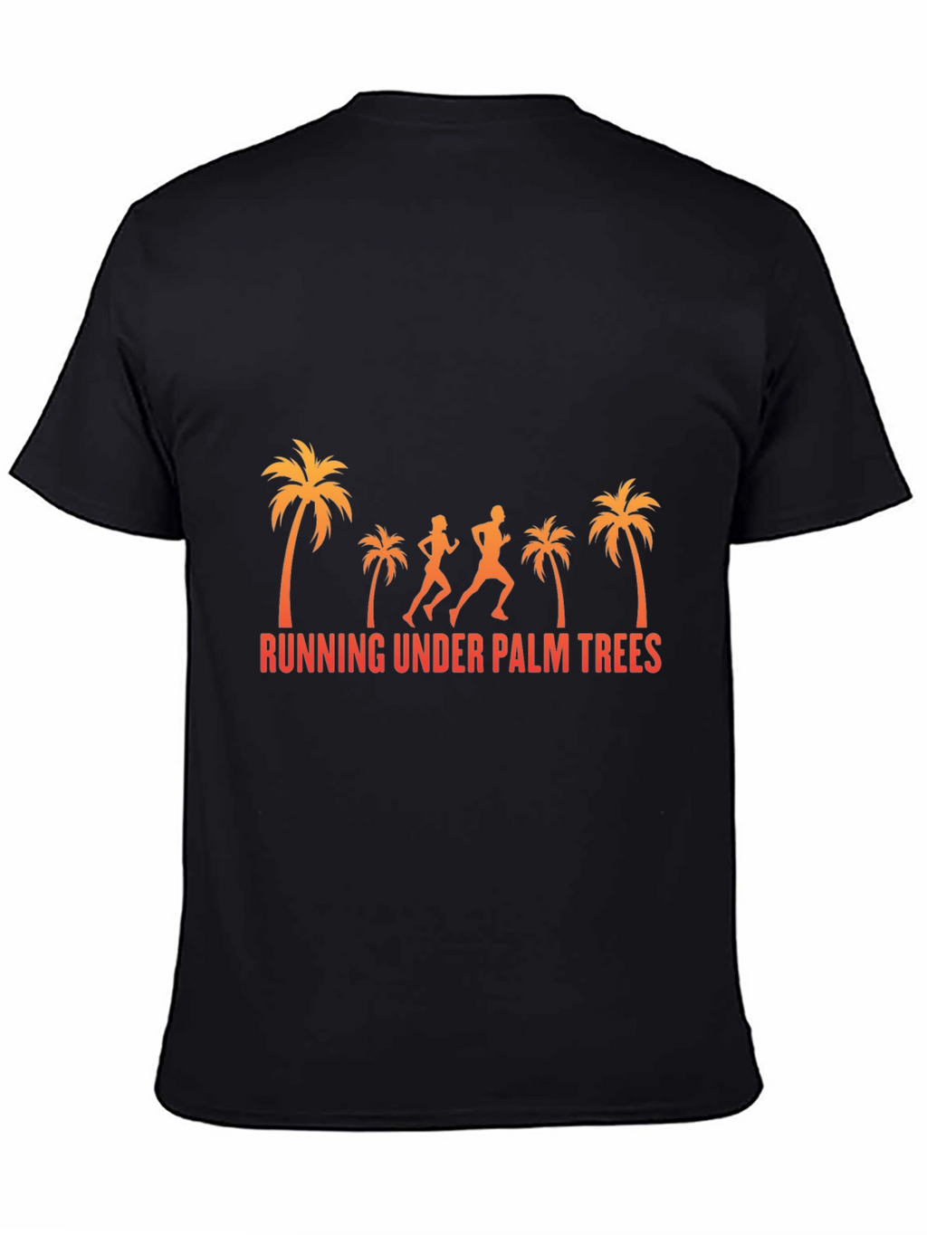 Running Under Palm Trees Graphic Tee