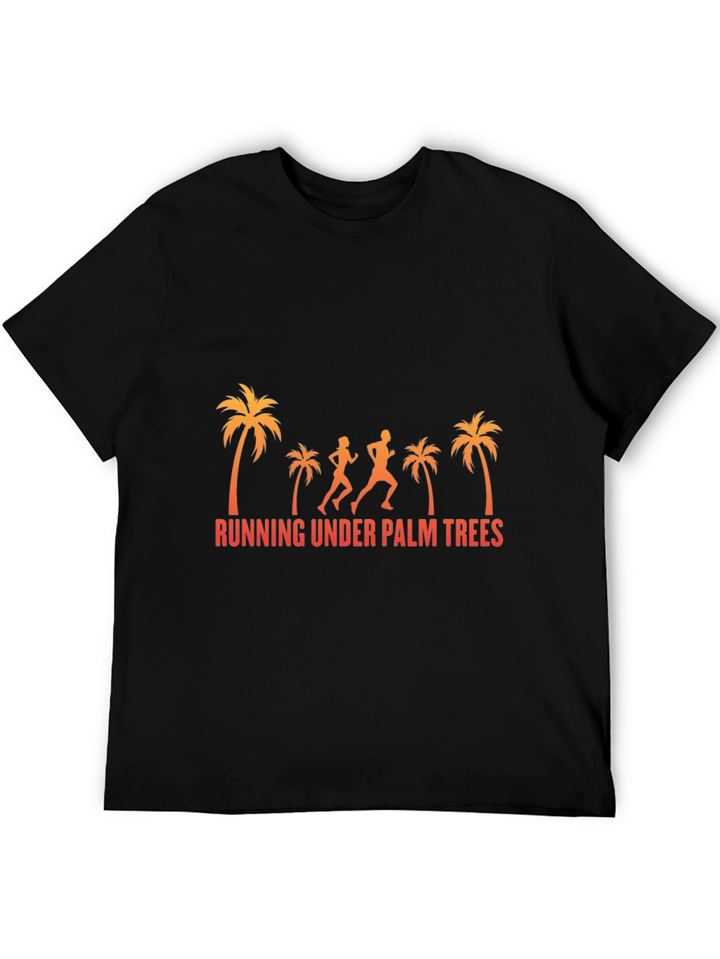 Running Under Palm Trees Graphic Tee