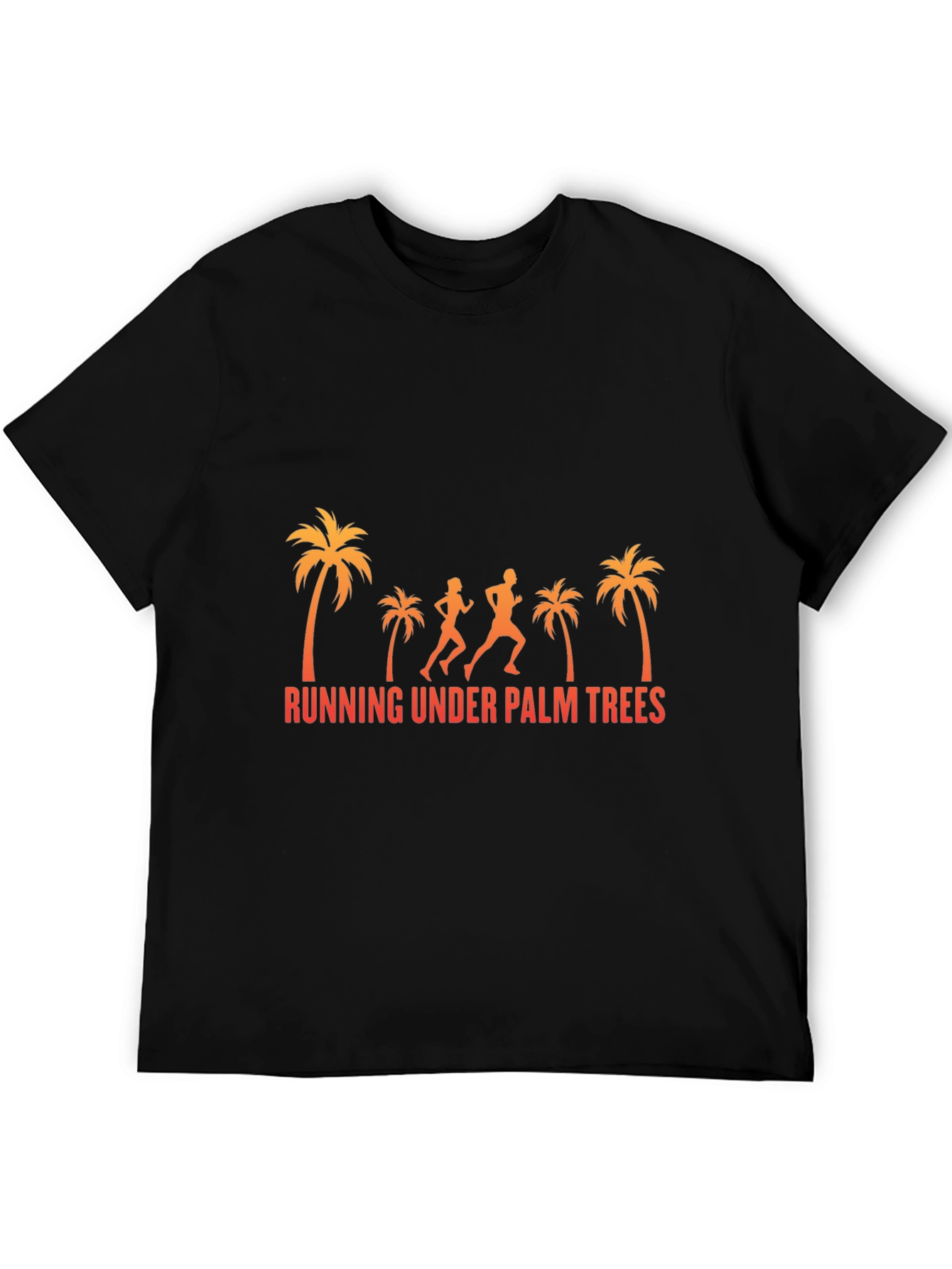 Running Under Palm Trees Graphic Tee