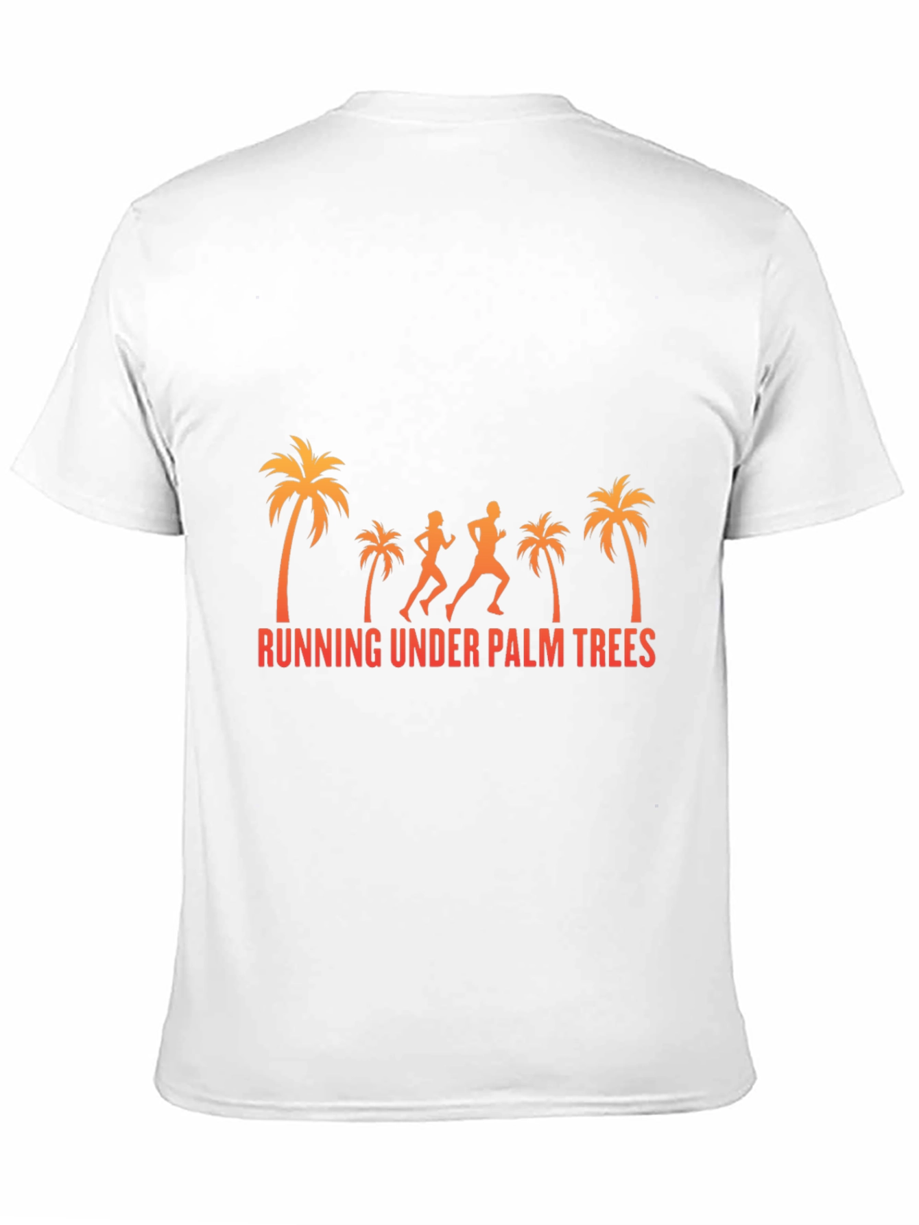 Running Under Palm Trees Graphic Tee
