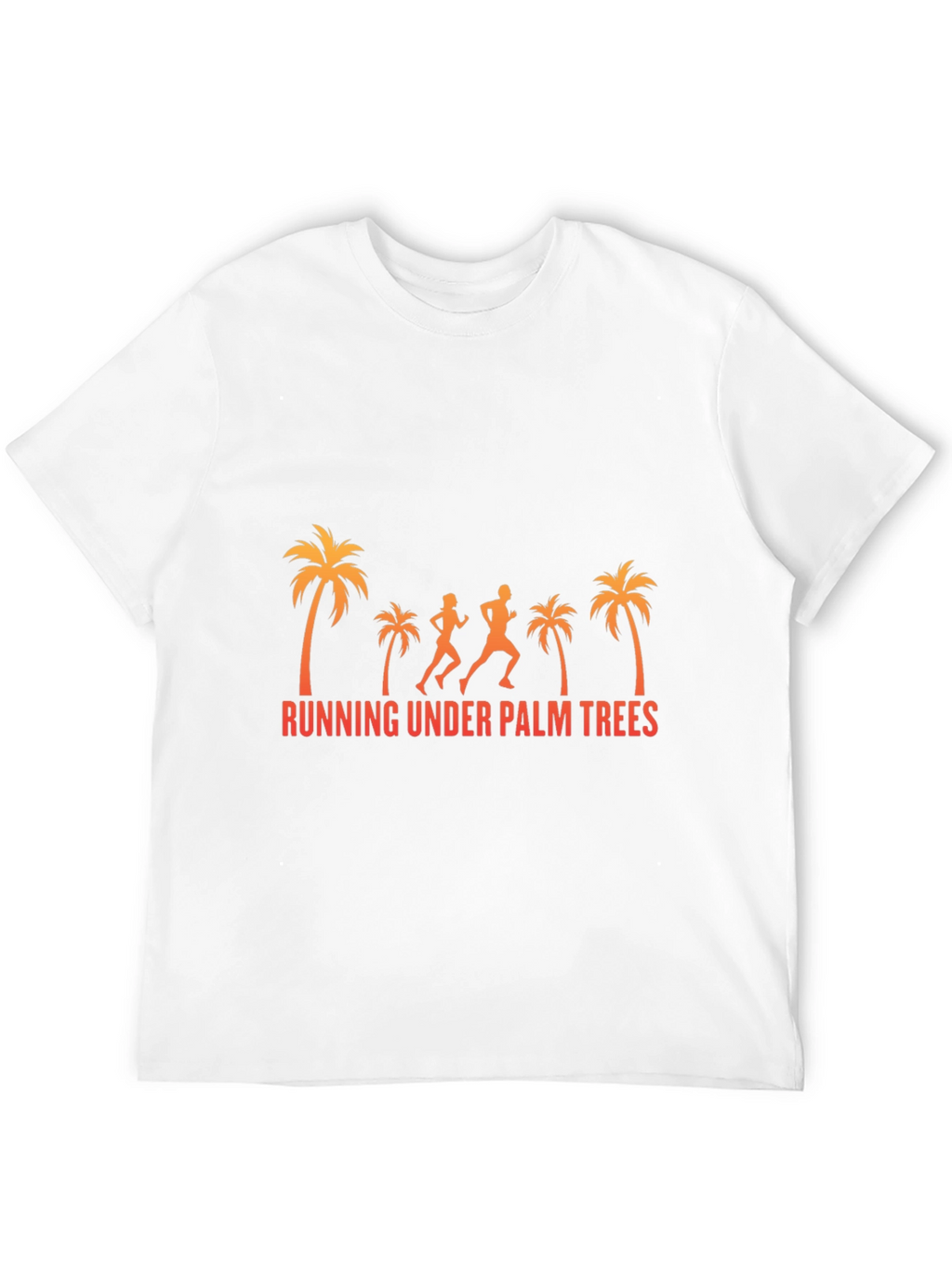 Running Under Palm Trees Graphic Tee