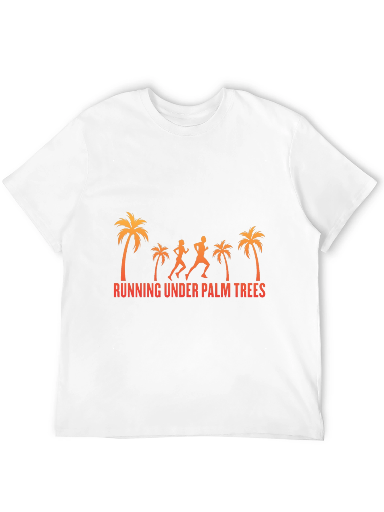 Running Under Palm Trees Graphic Tee