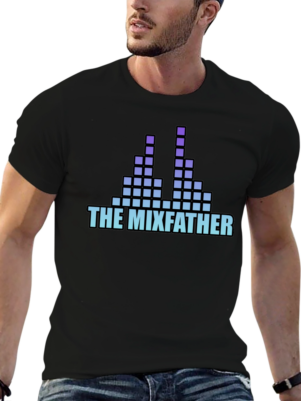 The Mixfather T-Shirt - DJ Music Pixel Art Tee