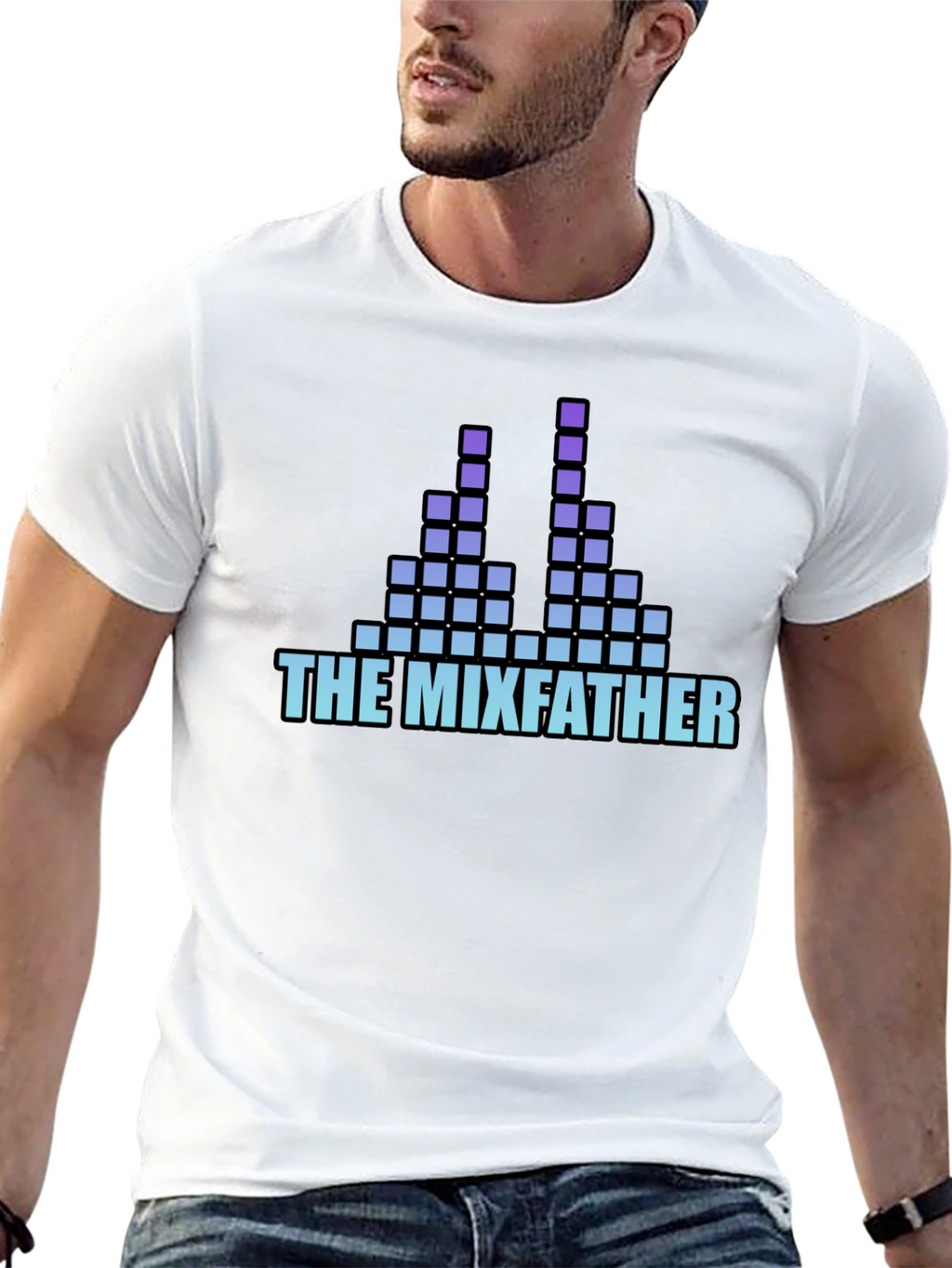 The Mixfather T-Shirt - DJ Music Pixel Art Tee
