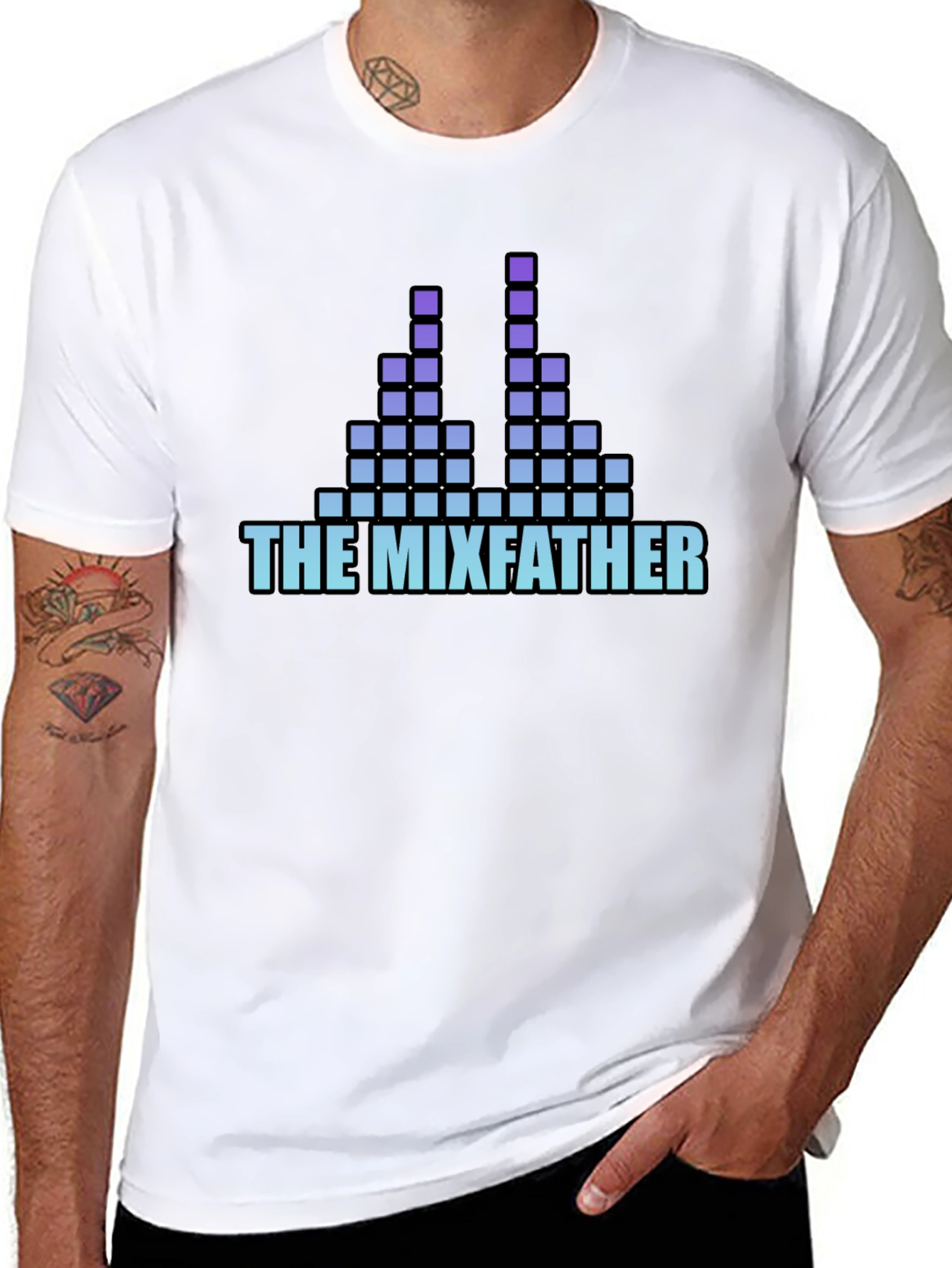 The Mixfather T-Shirt - DJ Music Pixel Art Tee