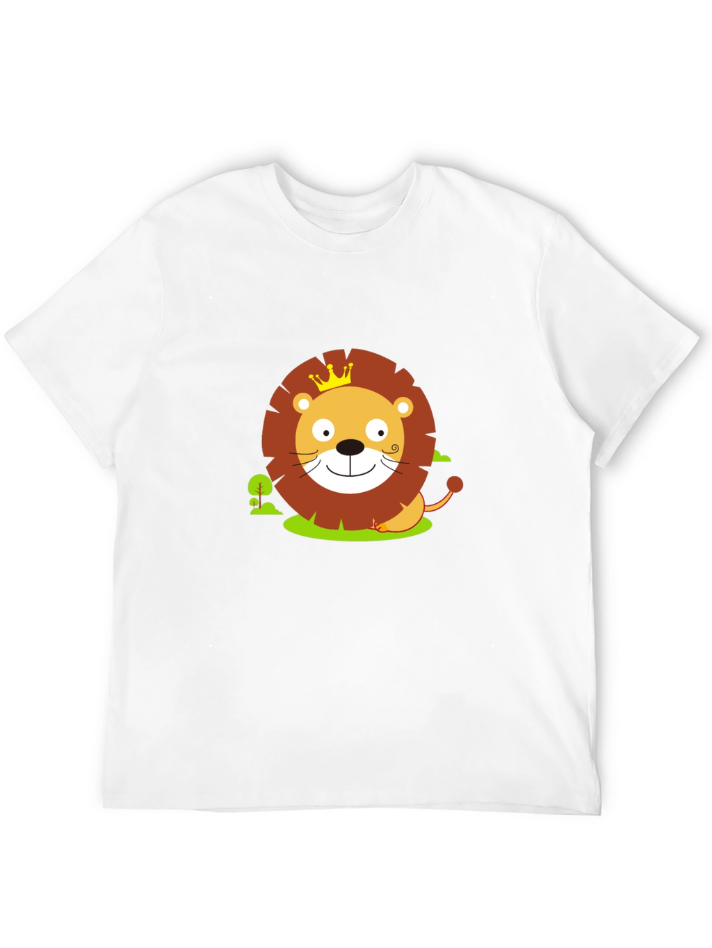 Cute Lion King Graphic Tee - Black Cotton Shirt