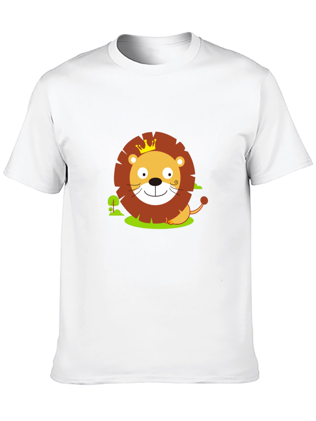 Cute Lion King Graphic Tee - Black Cotton Shirt