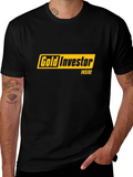 Gold Investor Inside Black T-Shirt