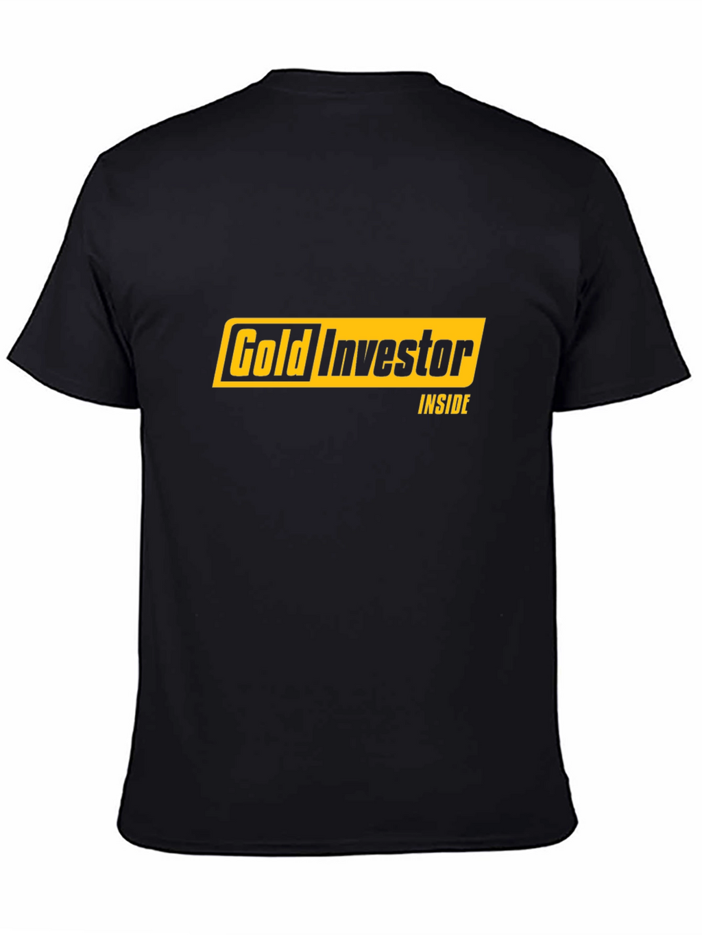 Gold Investor Inside Black T-Shirt