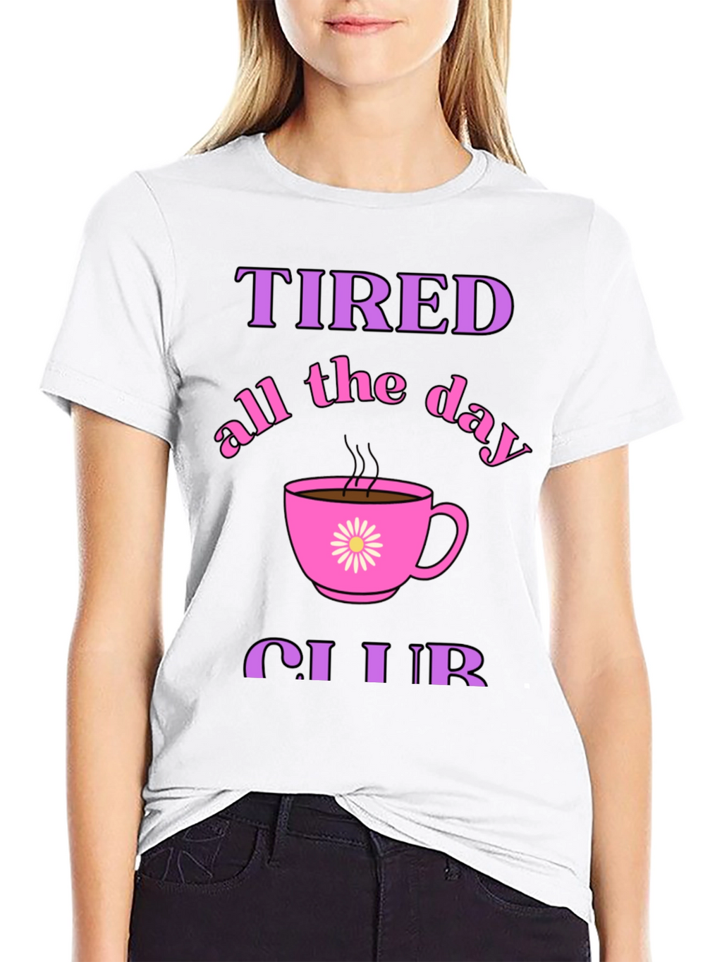 Tired All Day Club Black Graphic Tee