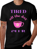 Tired All Day Club Black Graphic Tee