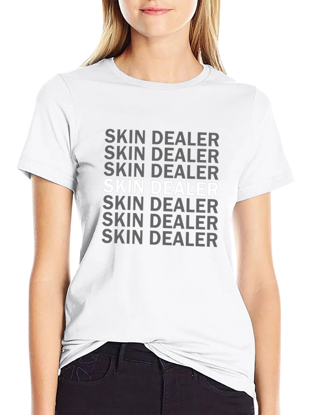 Skin Dealer Graphic Print Black T-Shirt