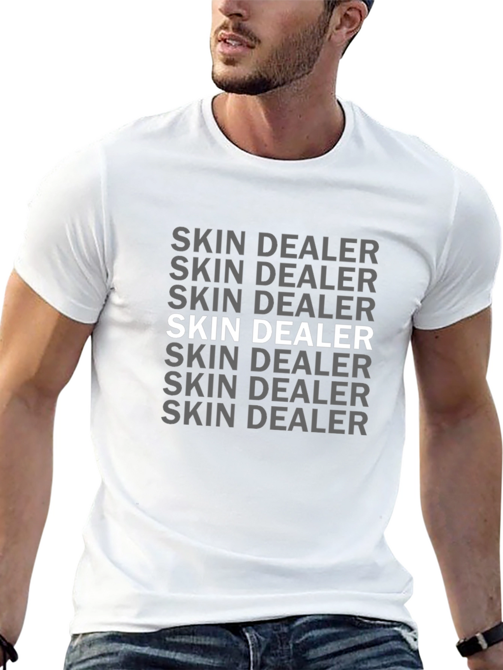 Skin Dealer Graphic Print Black T-Shirt