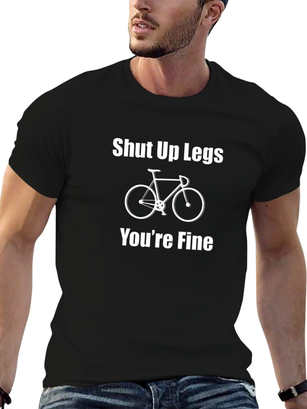 Shut Up Legs Funny Cycling T-Shirt