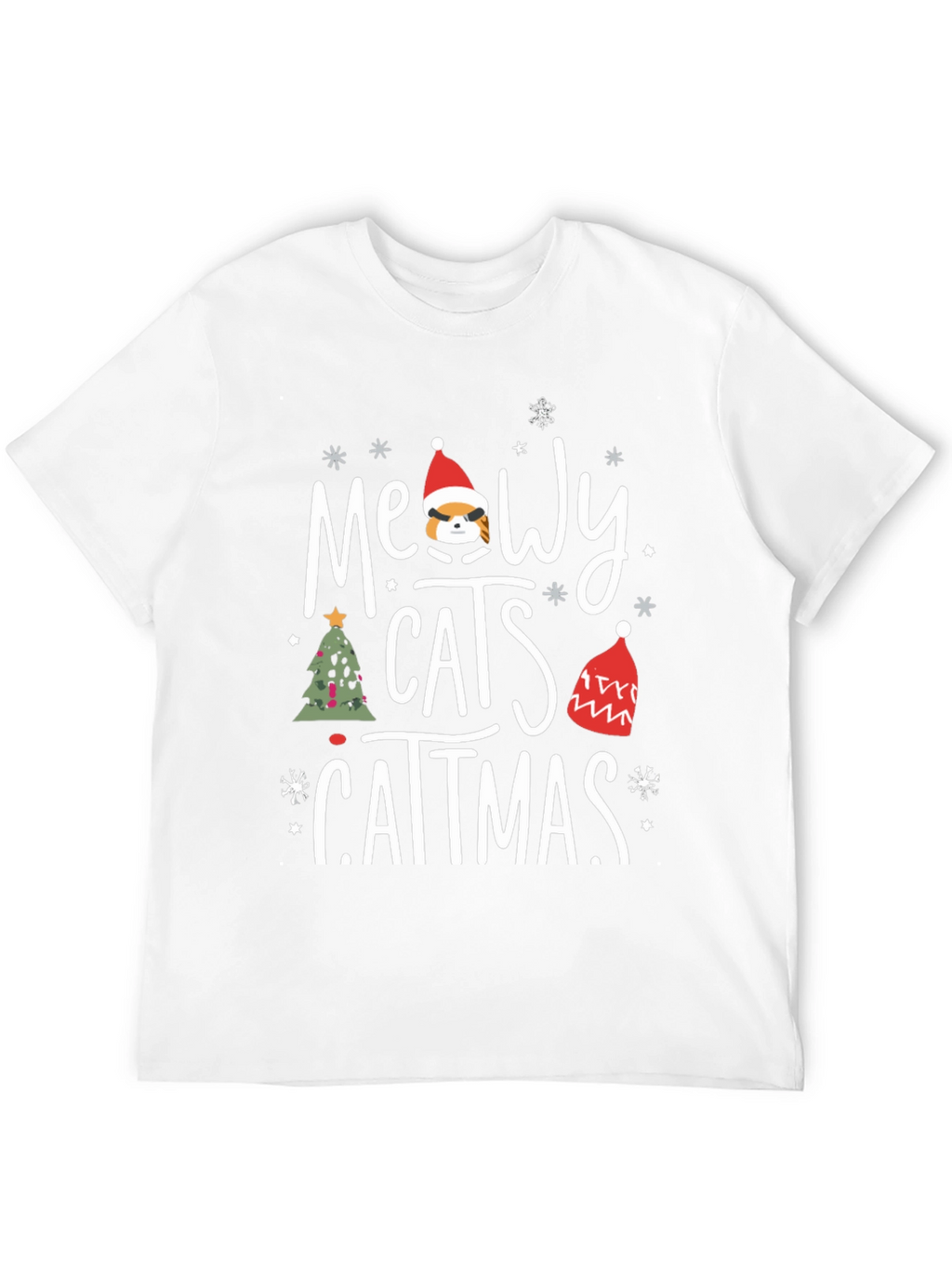 Meowy Catmas T-Shirt - Holiday Cat Lover Tee