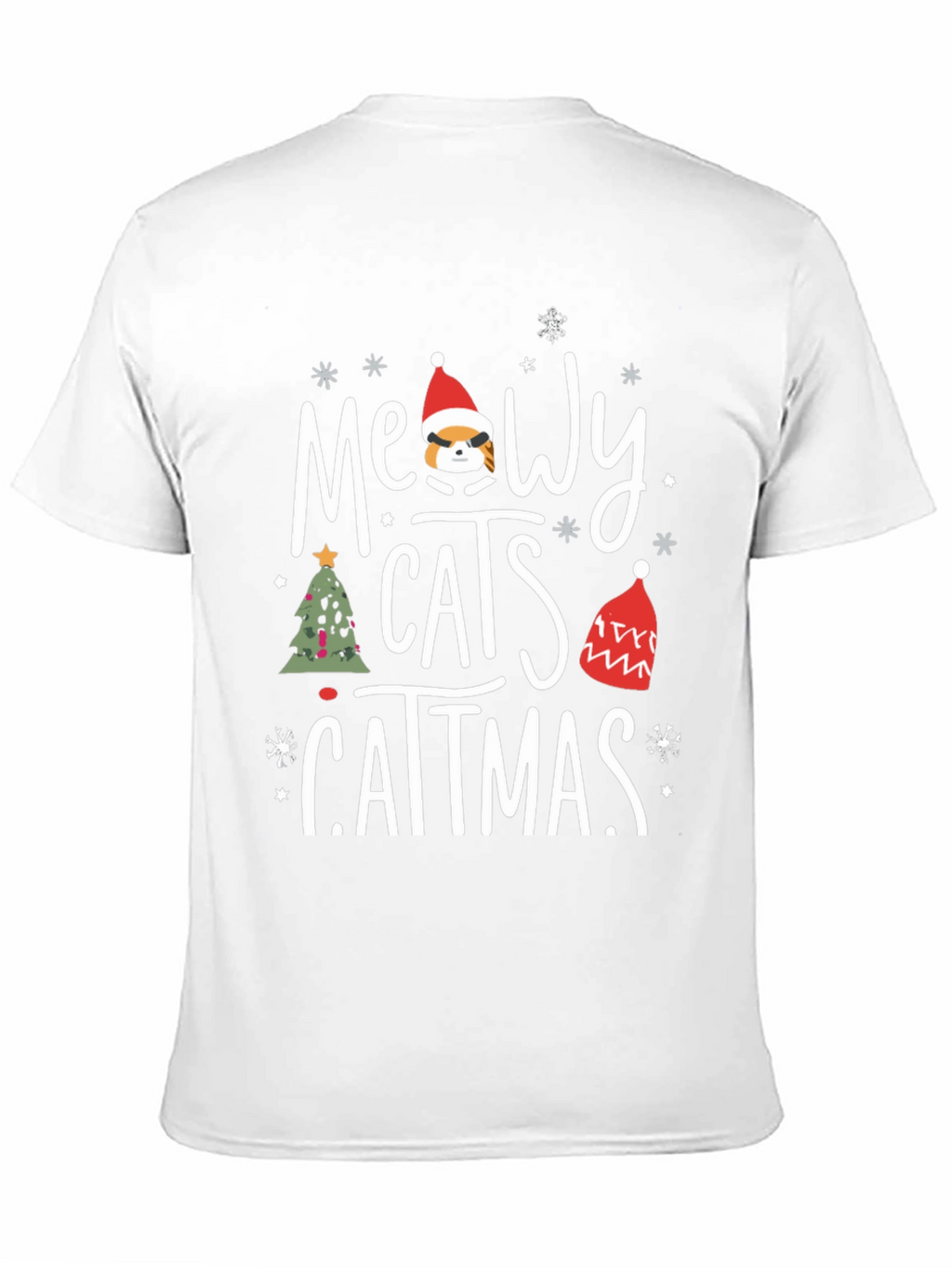 Meowy Catmas T-Shirt - Holiday Cat Lover Tee
