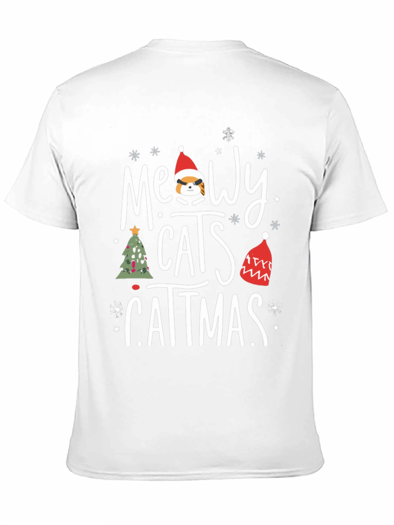 Meowy Catmas T-Shirt - Holiday Cat Lover Tee