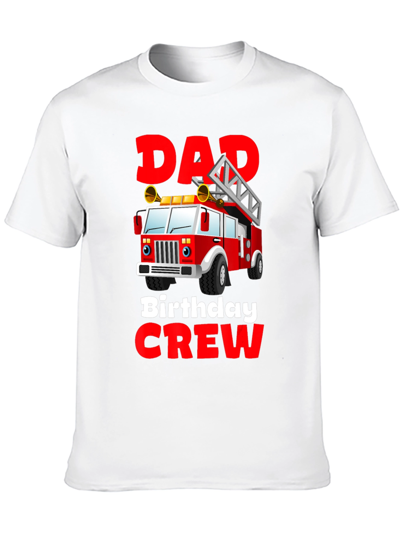 Dad Birthday Crew Firetruck T-Shirt