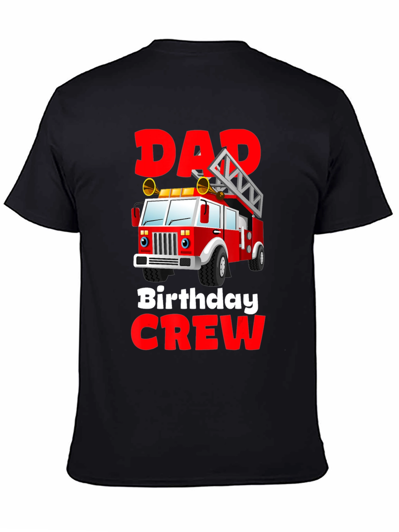 Dad Birthday Crew Firetruck T-Shirt
