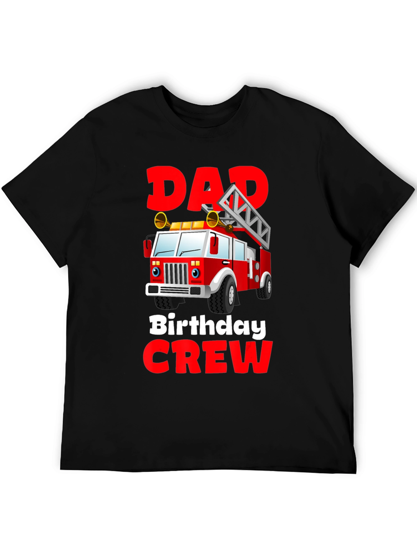 Dad Birthday Crew Firetruck T-Shirt