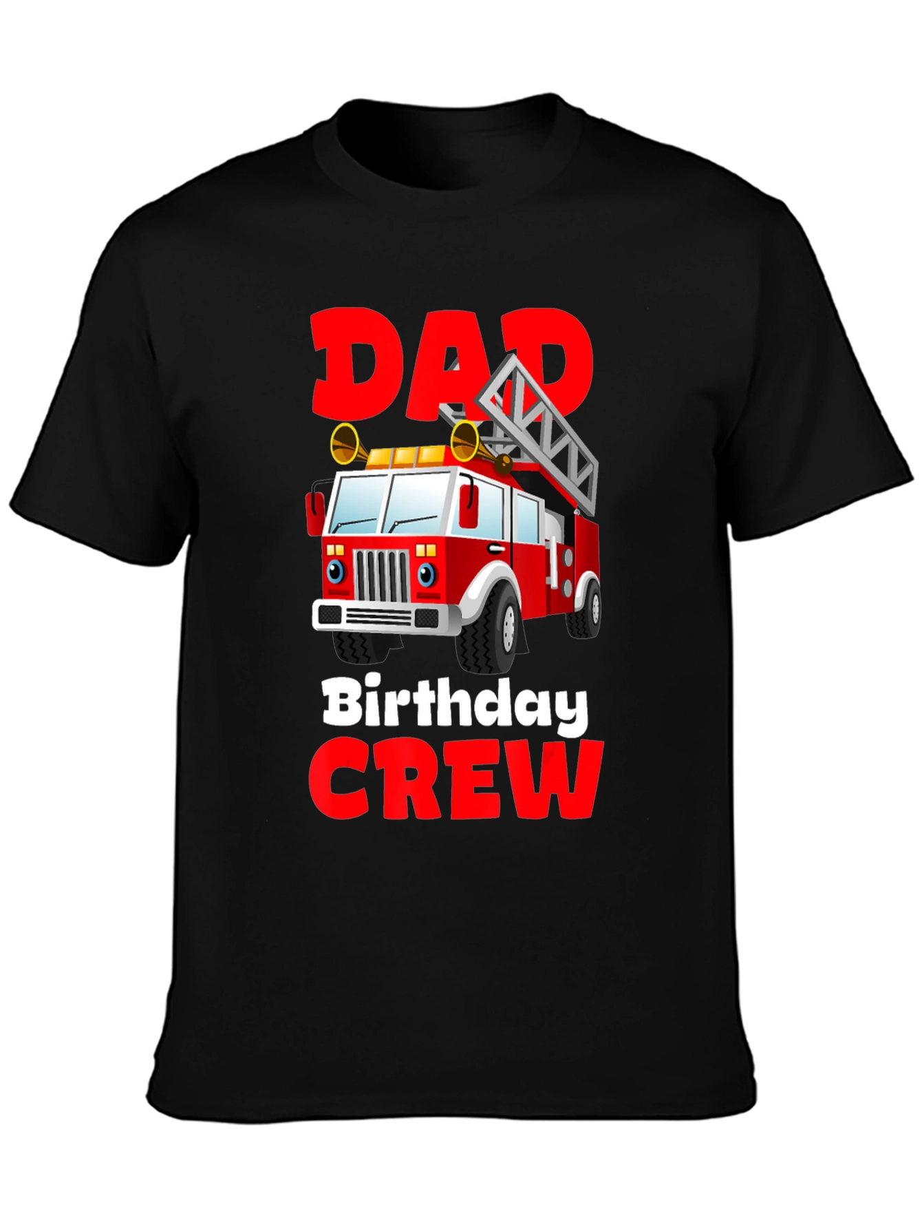 Dad Birthday Crew Firetruck T-Shirt