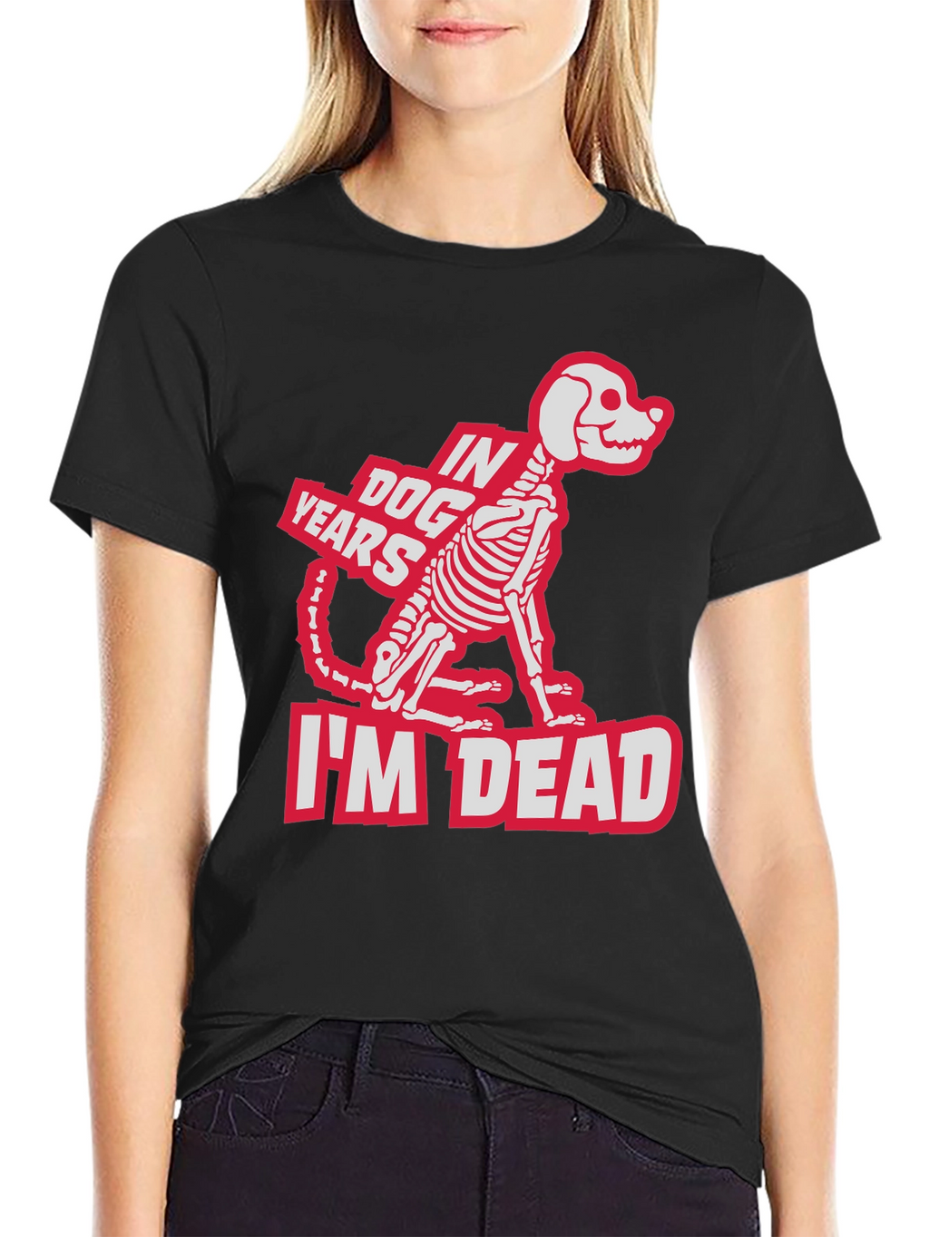 Dog Years Im Dead Skeleton Graphic T-Shirt
