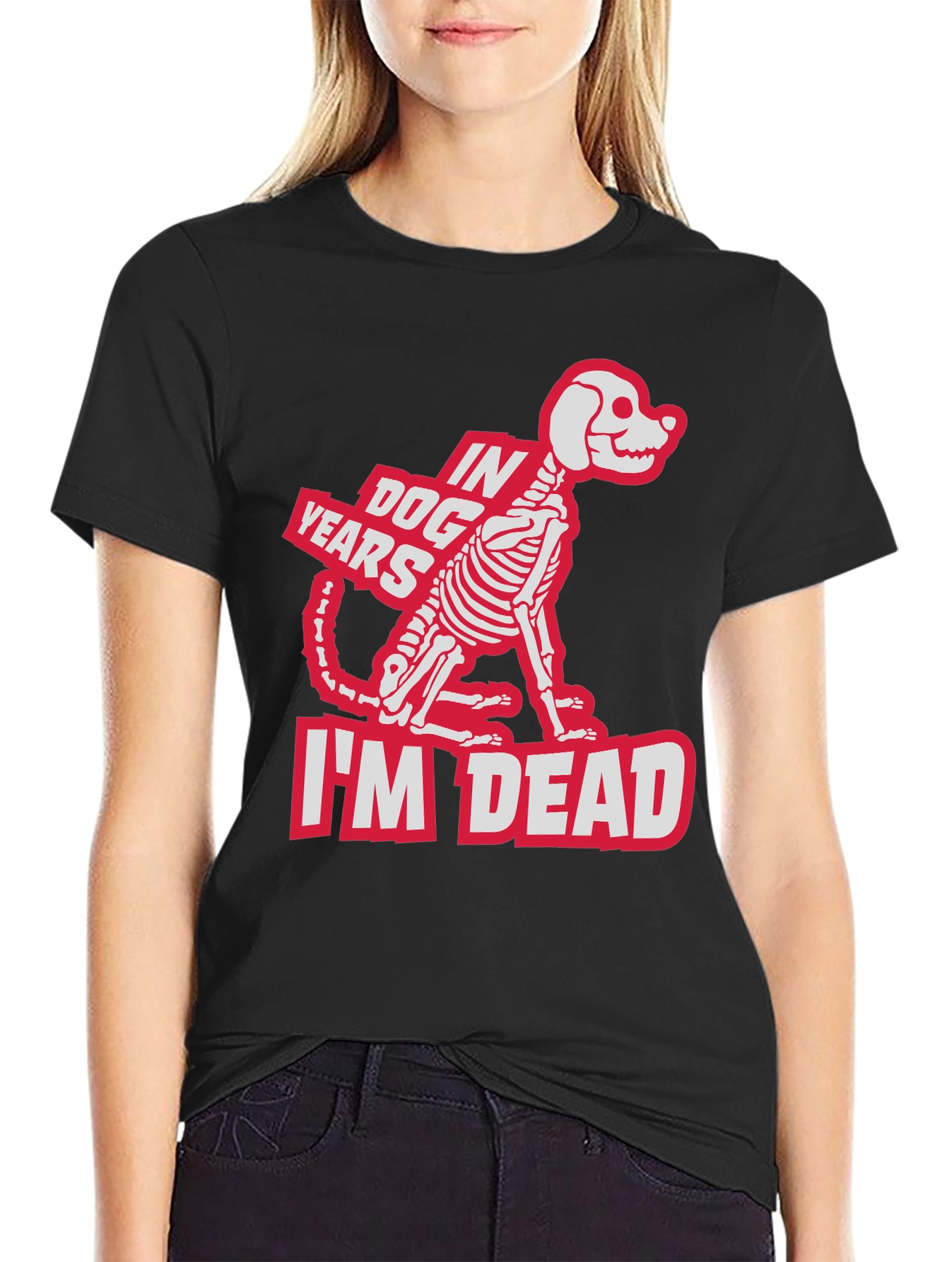 Dog Years Im Dead Skeleton Graphic T-Shirt