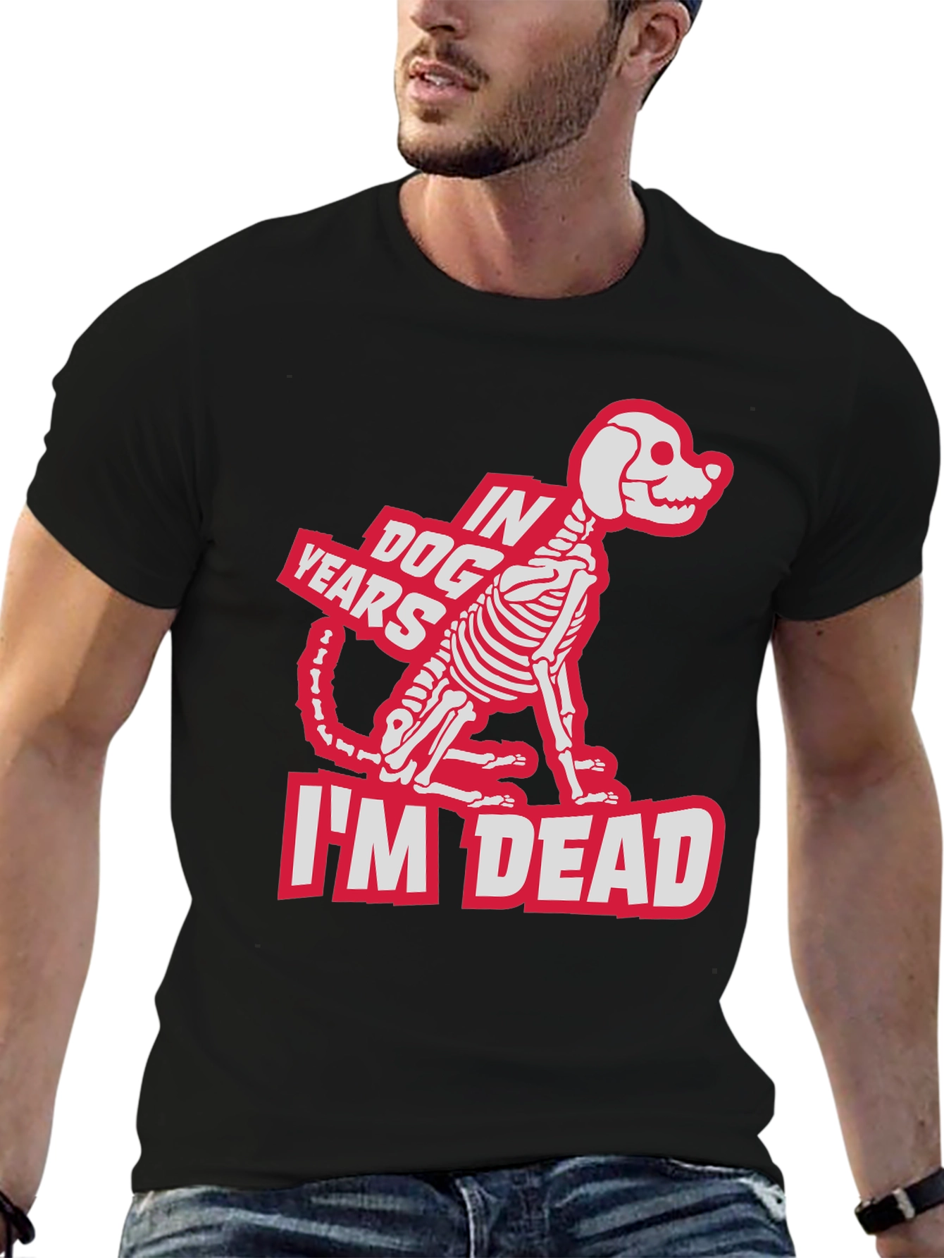 Dog Years Im Dead Skeleton Graphic T-Shirt