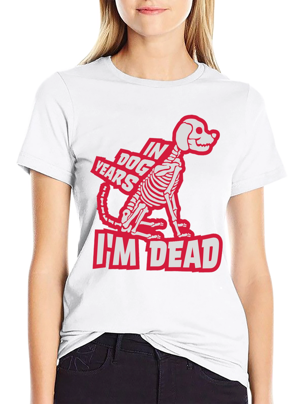 Dog Years Im Dead Skeleton Graphic T-Shirt