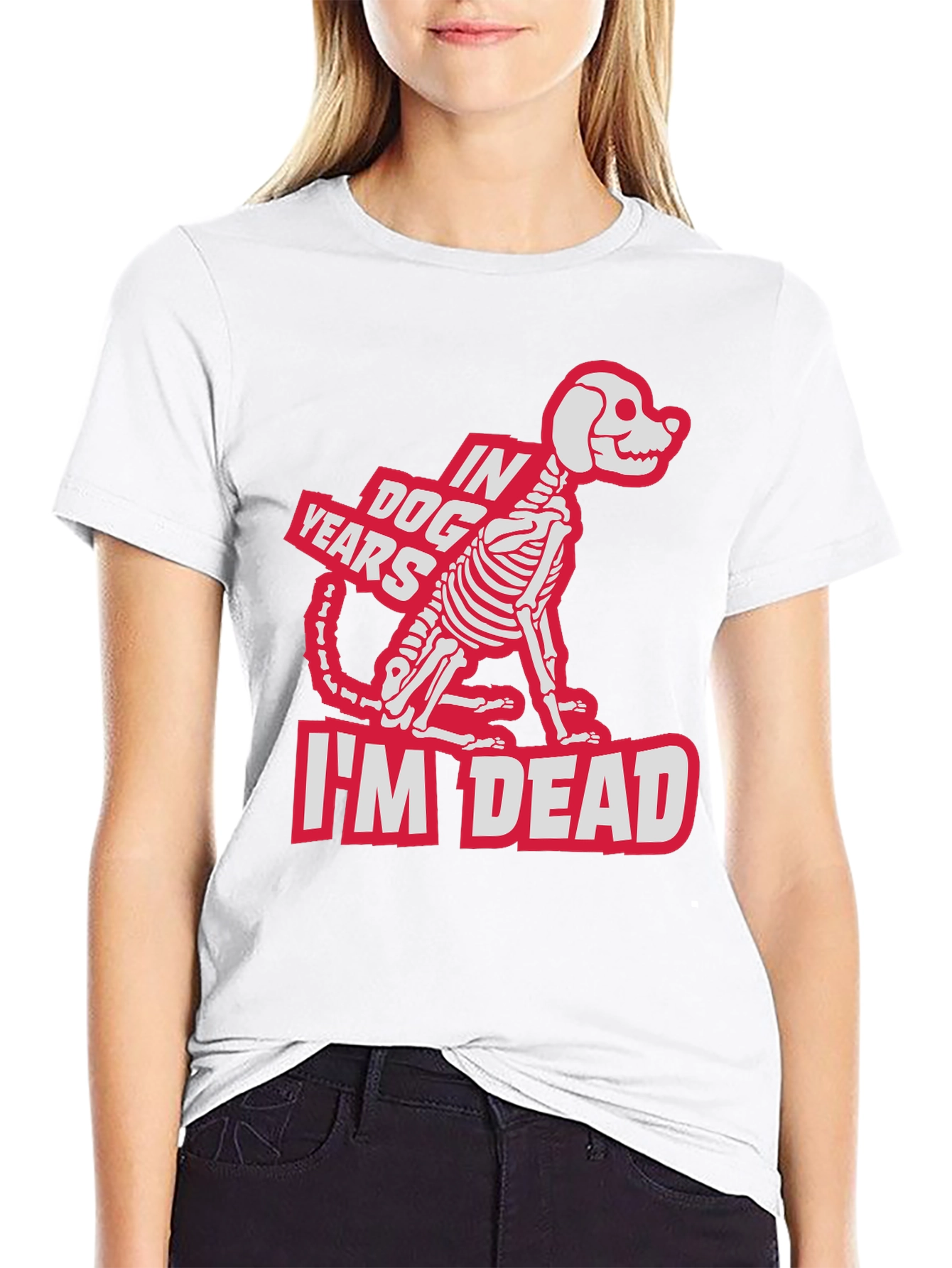 Dog Years Im Dead Skeleton Graphic T-Shirt