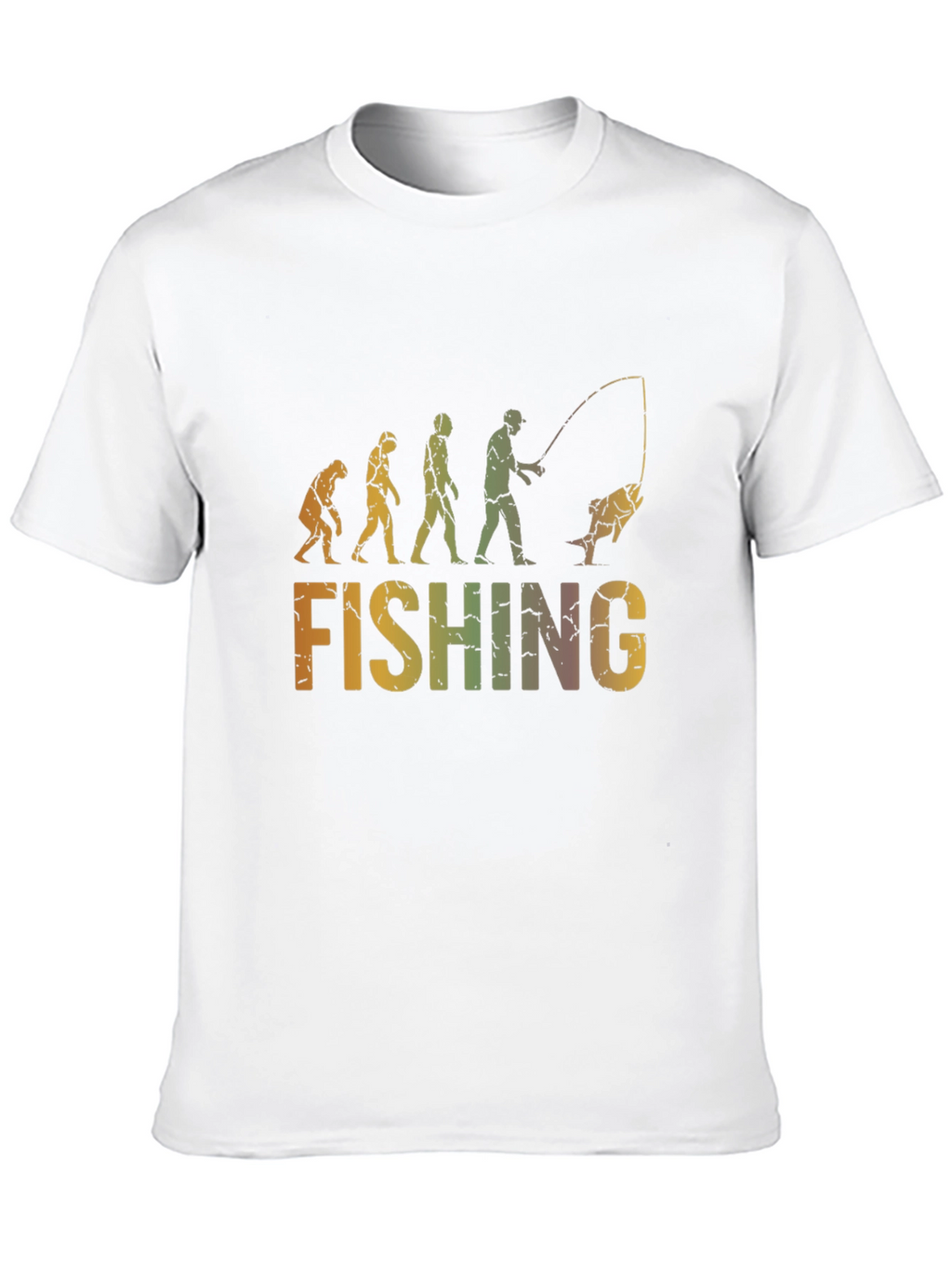 Evolution of Fishing Graphic T-Shirt - Black