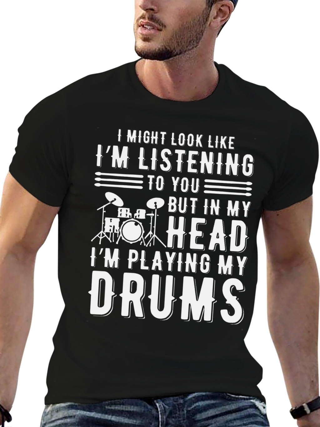 Drummer T-Shirt: Im Playing My Drums in My Head