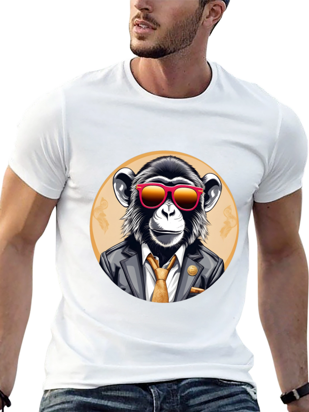 Stylish Monkey T-Shirt - Business Ape