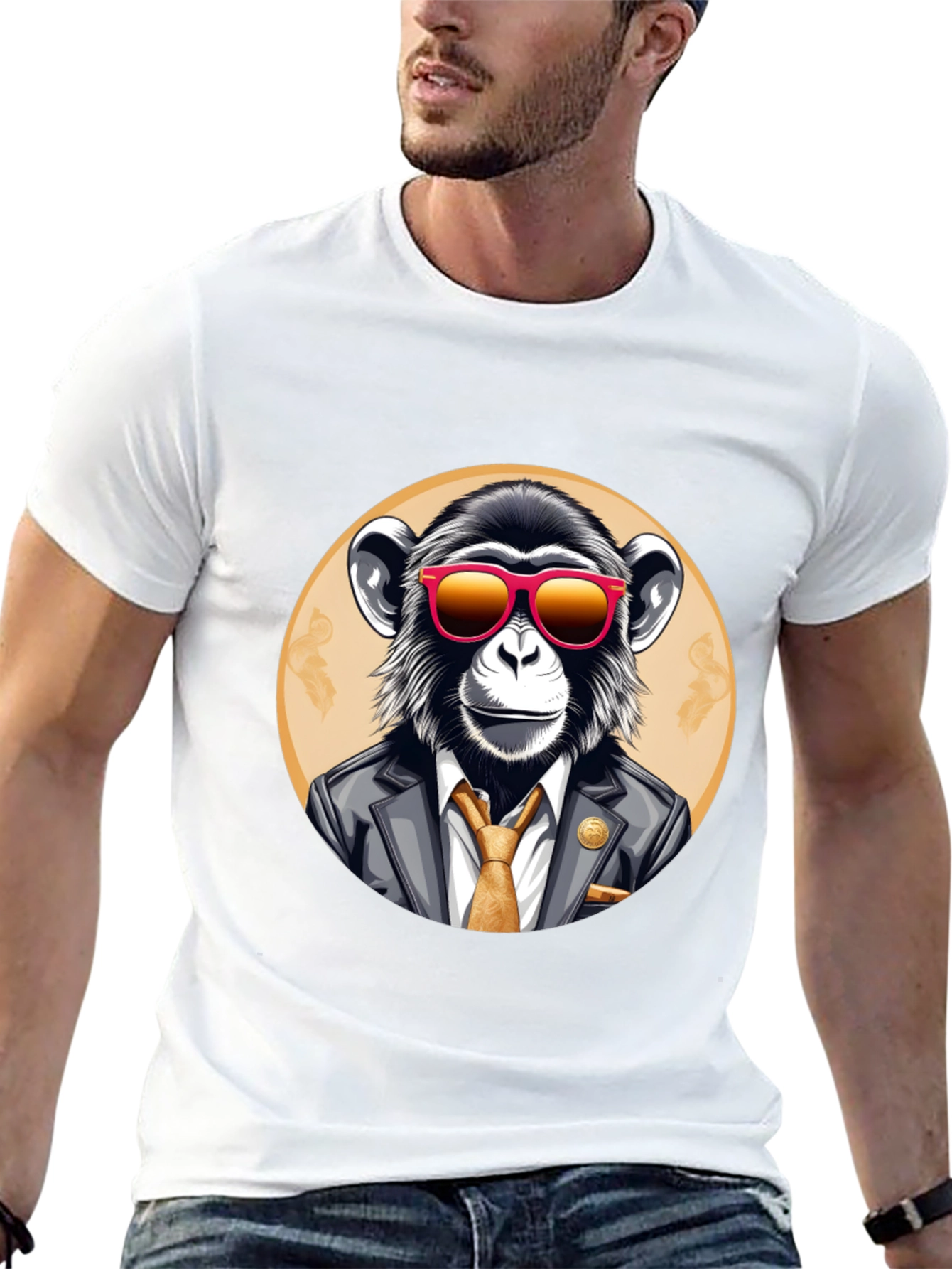 Stylish Monkey T-Shirt - Business Ape
