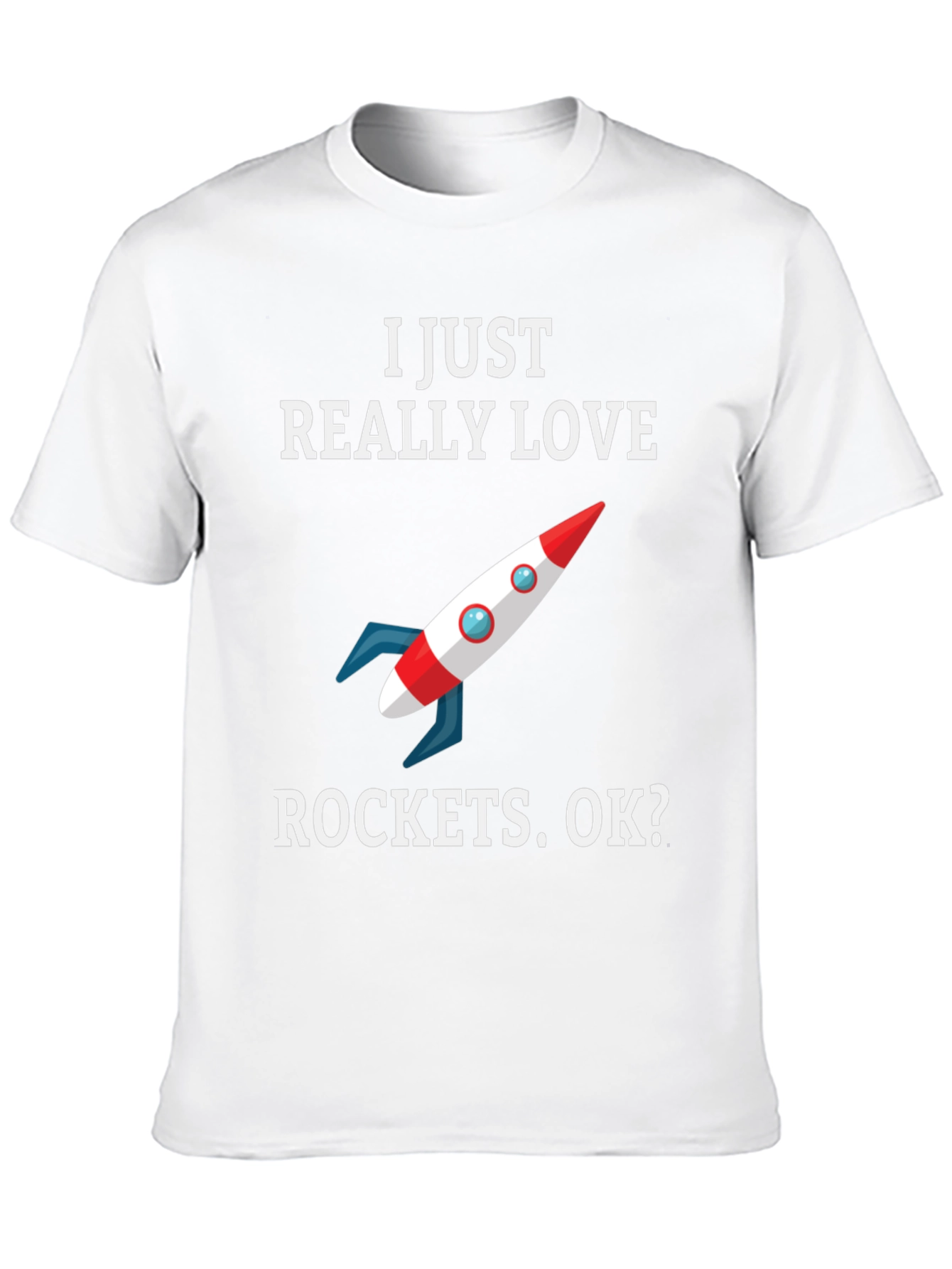 I Love Rockets T-Shirt - Space Enthusiast Tee