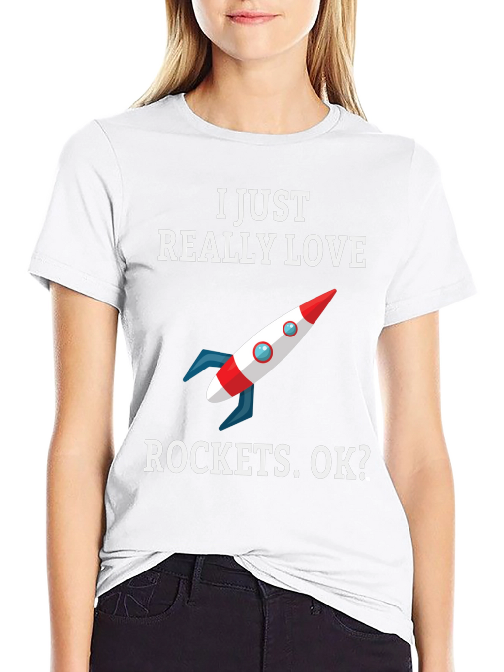 I Love Rockets T-Shirt - Space Enthusiast Tee
