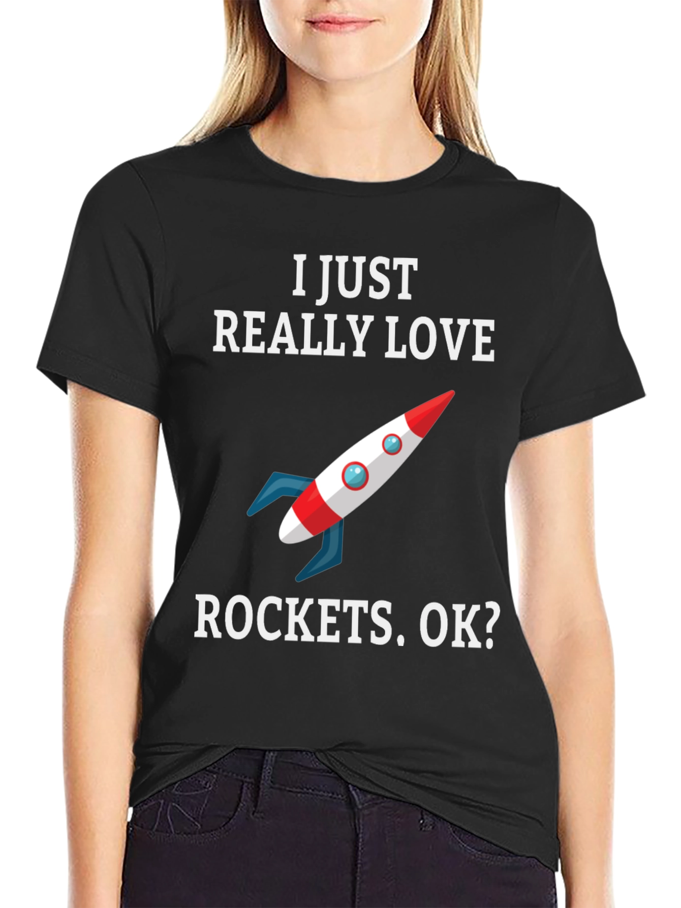 I Love Rockets T-Shirt - Space Enthusiast Tee