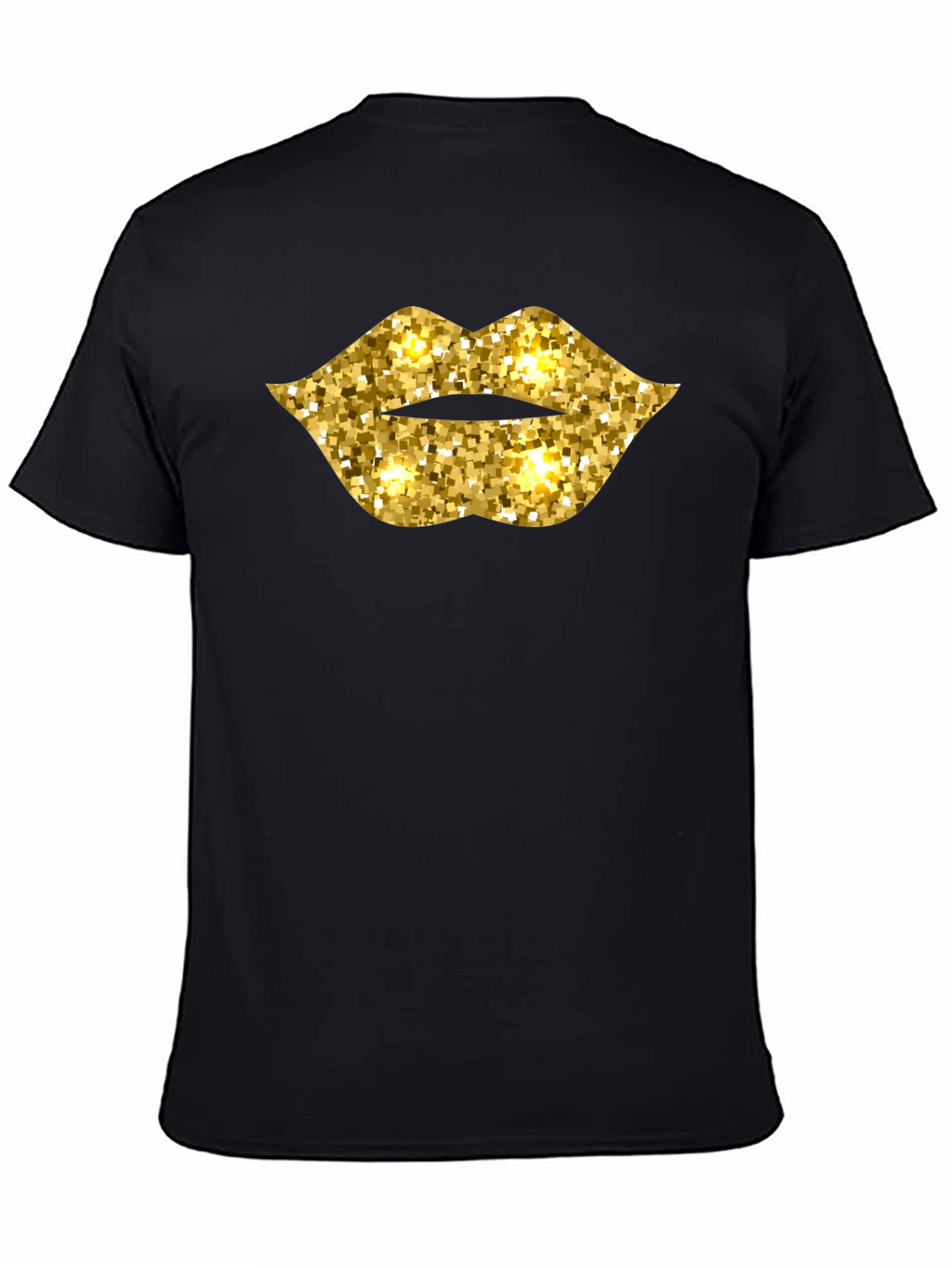 Sparkling Gold Lips Graphic T-Shirt