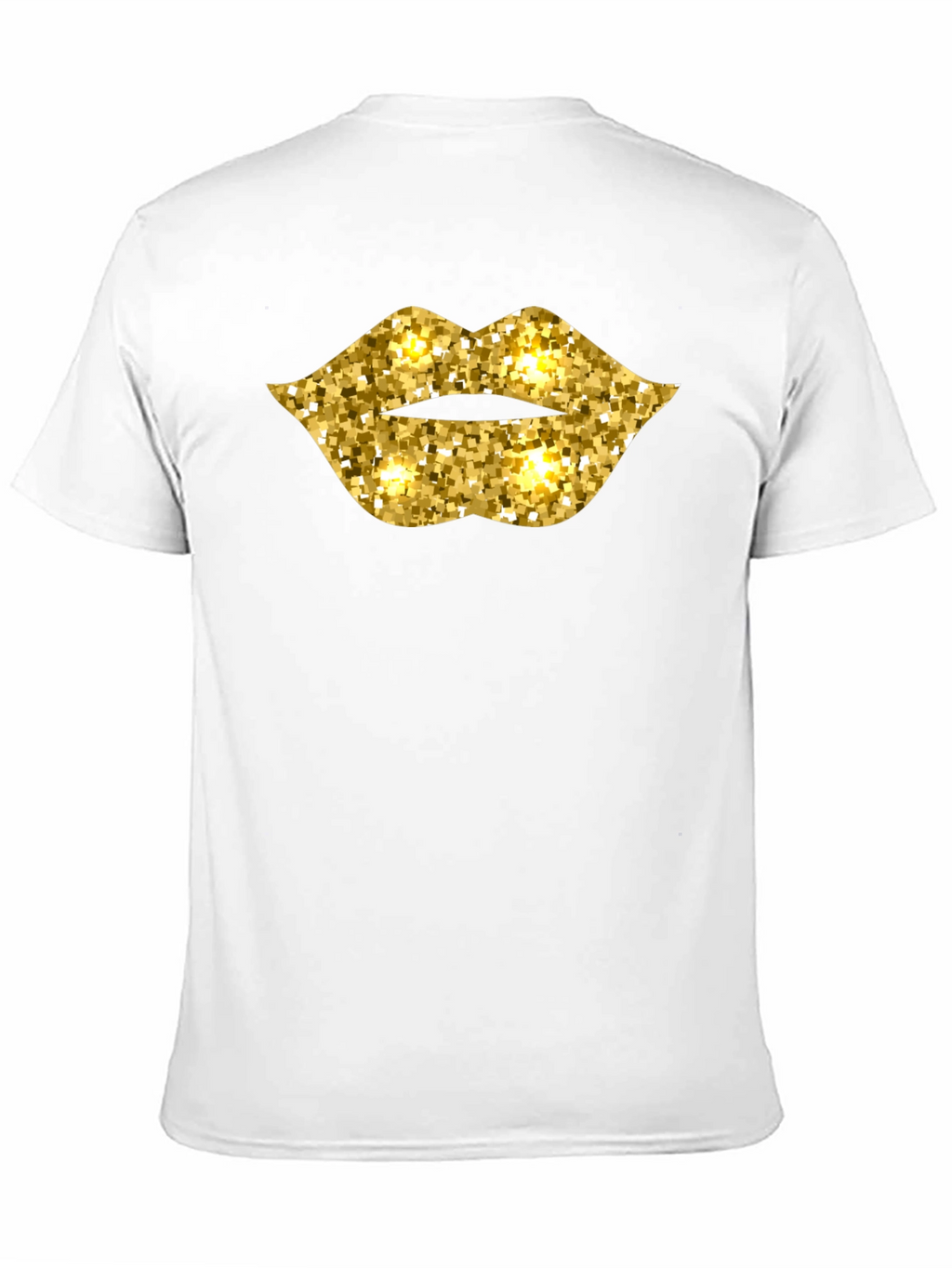 Sparkling Gold Lips Graphic T-Shirt
