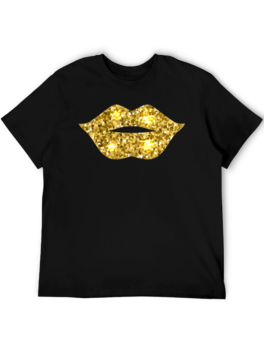 Sparkling Gold Lips Graphic T-Shirt