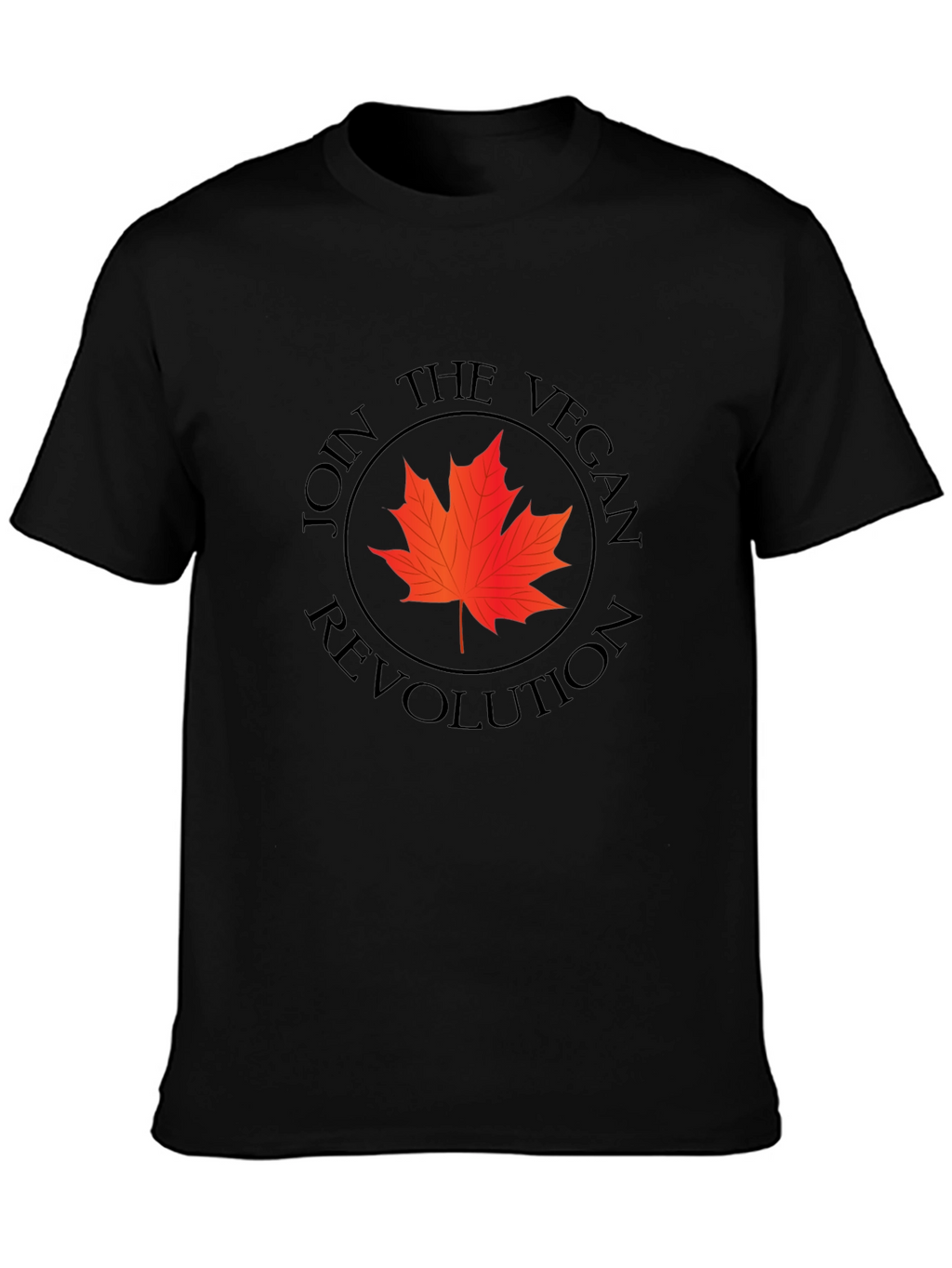 Vegan Revolution T-Shirt - Maple Leaf Design