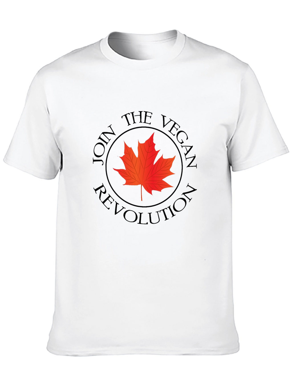 Vegan Revolution T-Shirt - Maple Leaf Design