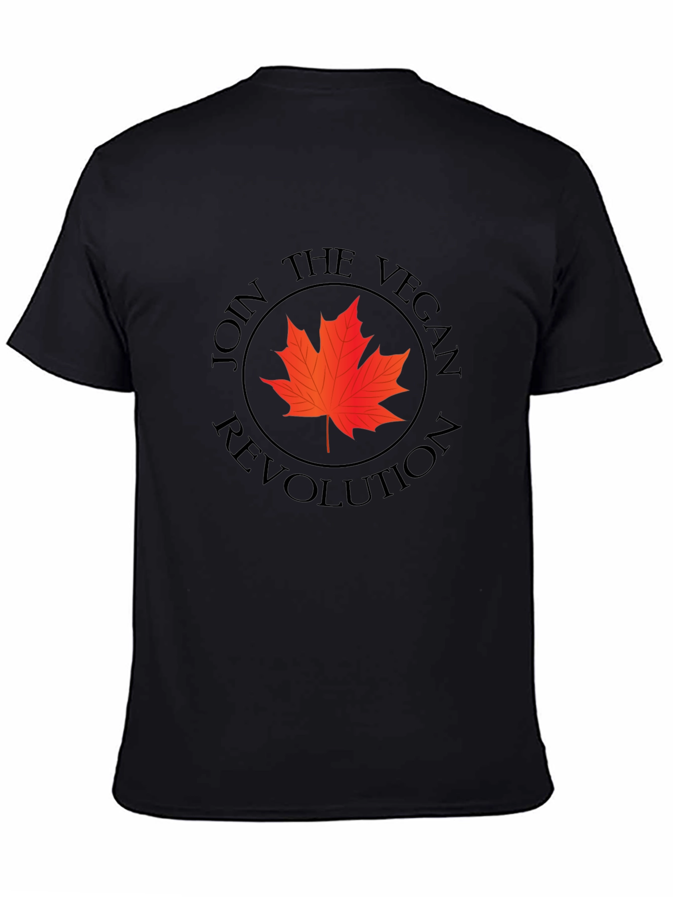 Vegan Revolution T-Shirt - Maple Leaf Design