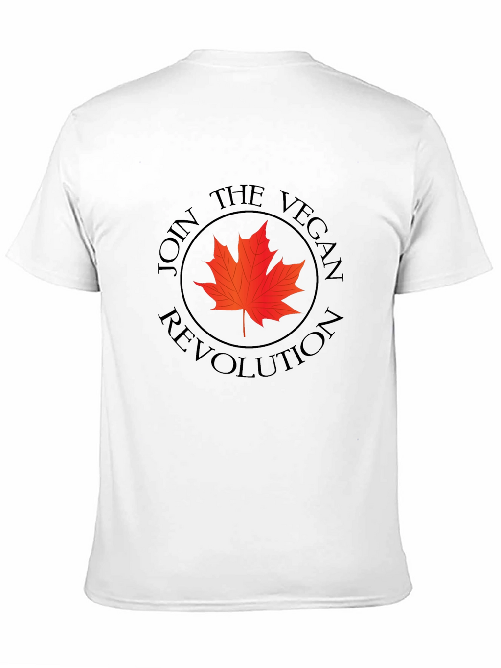 Vegan Revolution T-Shirt - Maple Leaf Design