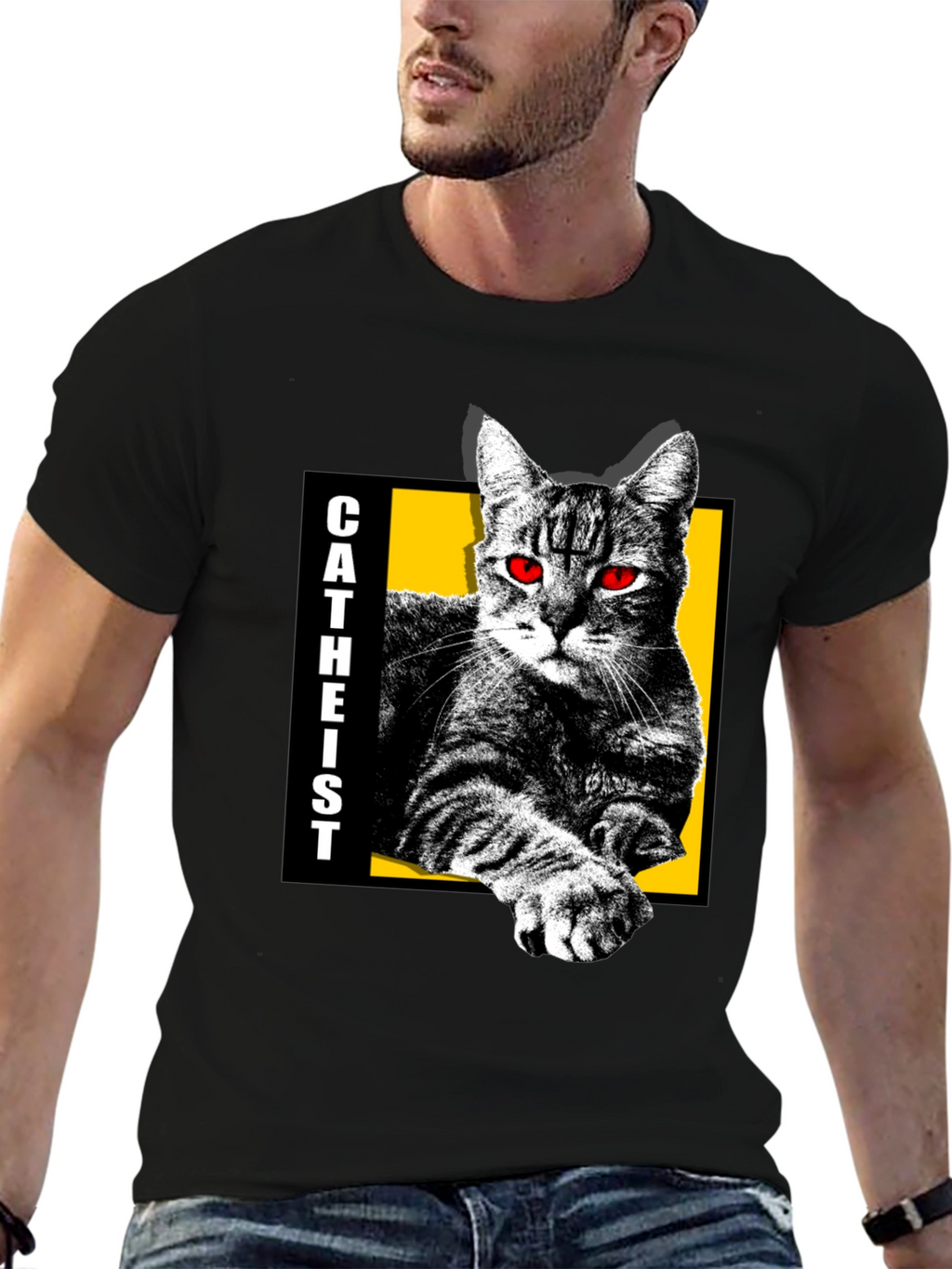 Catheist T-Shirt: Cat Lover with Edge