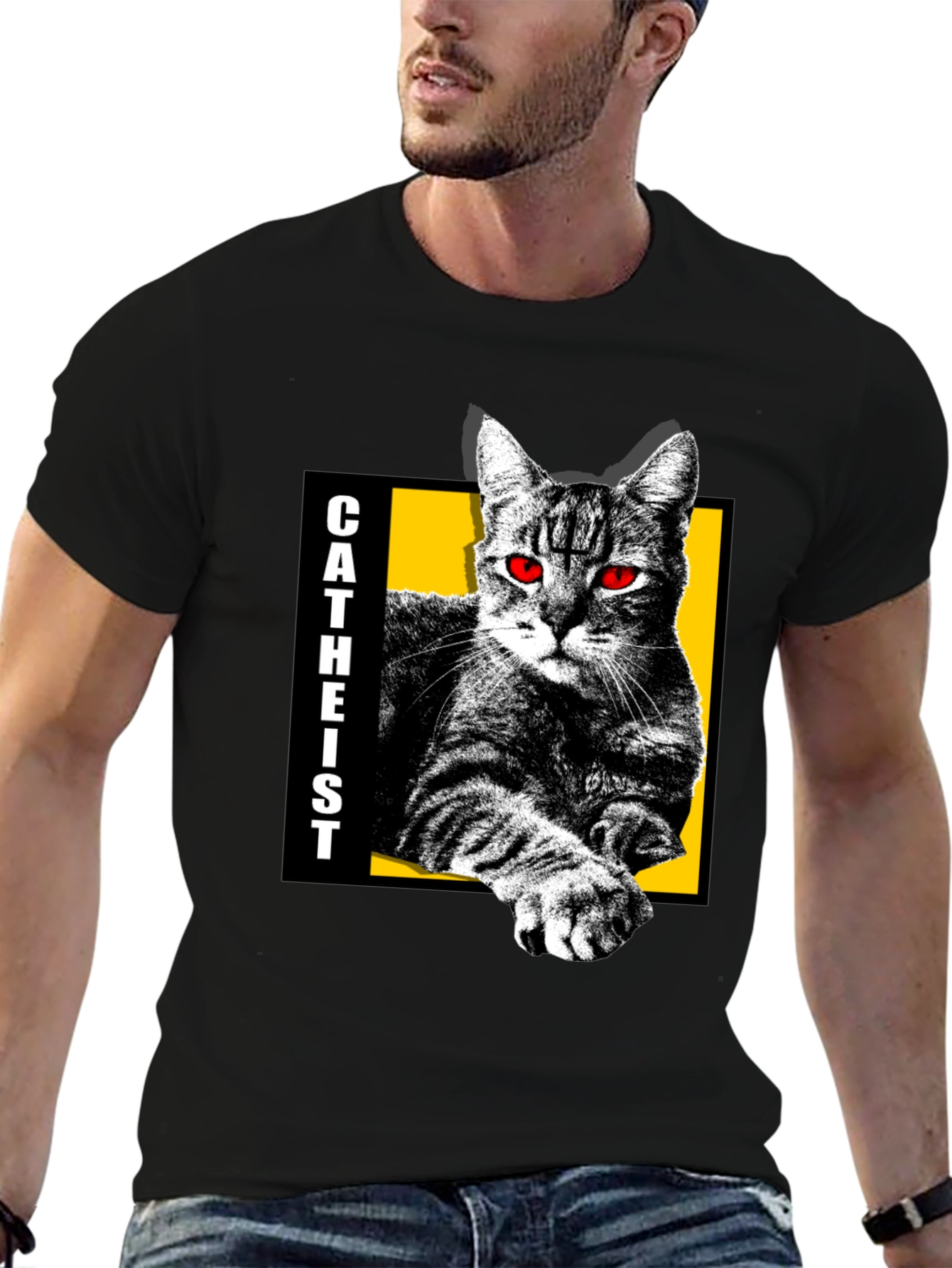 Catheist T-Shirt: Cat Lover with Edge