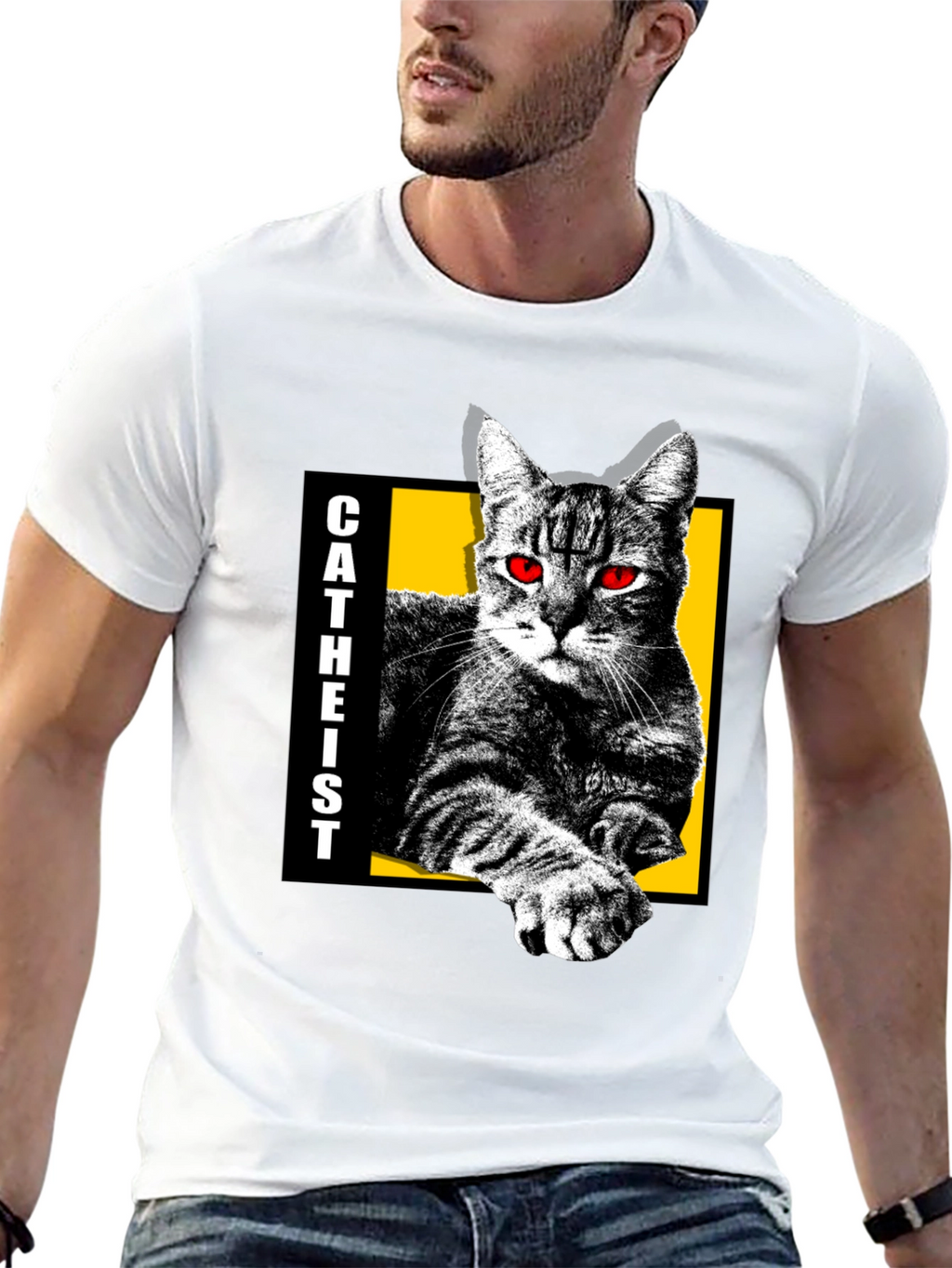 Catheist T-Shirt: Cat Lover with Edge