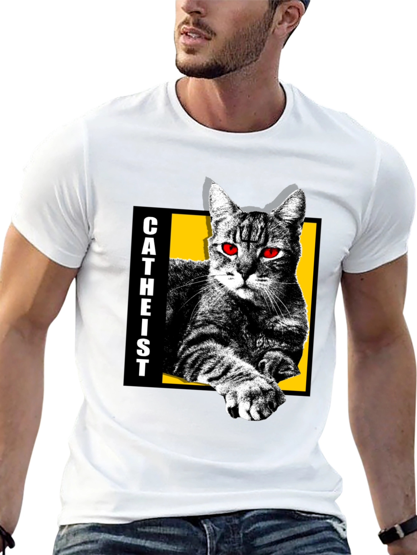 Catheist T-Shirt: Cat Lover with Edge