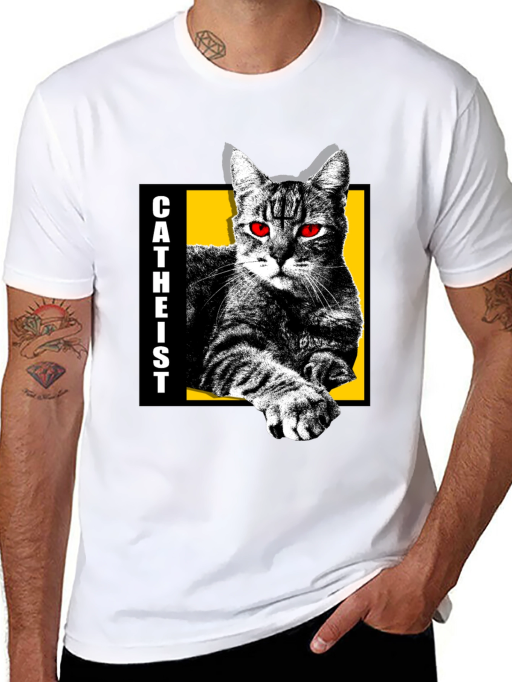 Catheist T-Shirt: Cat Lover with Edge