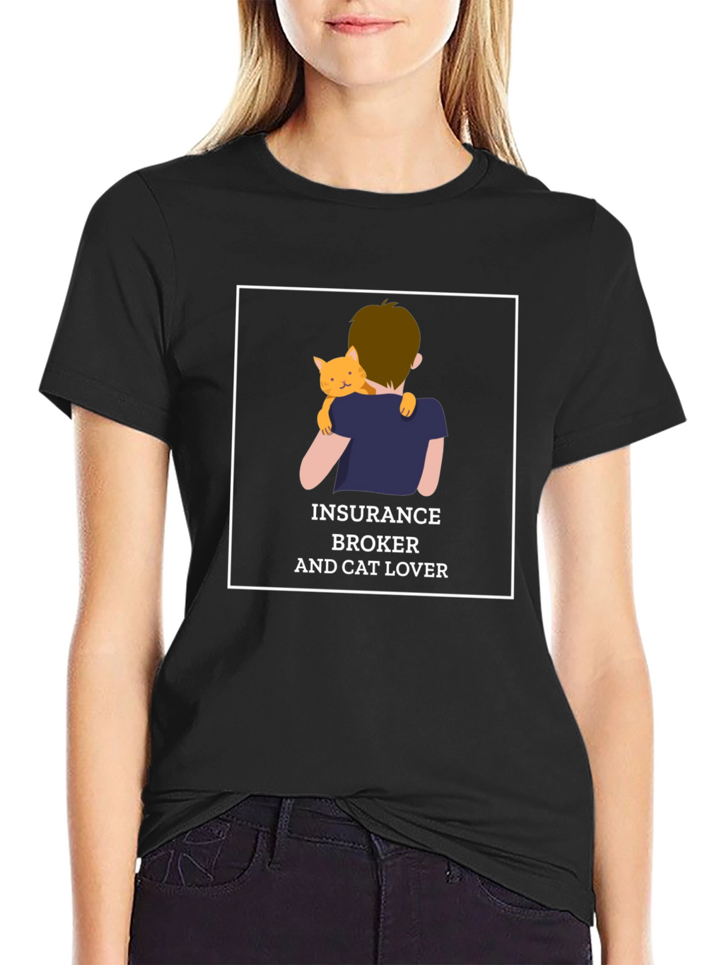 Insurance Broker & Cat Lover T-Shirt